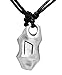 exoticdream Elder Futhark Rune Runic Magic Charm Talisman Amulet Viking Norse Pewter Pendant + Adjustable Cord (Force&Strength (Uruz))