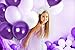 Treasures Gifted Metallic Purple Balloons - 100 Pack Dark Purple Baloons - 12in Latex Metallic Balloons - Globos Morados