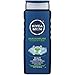NIVEA Men Maximum Hydration Essential Pack - Body Lotion, Body Wash and Shower Loofah Included - Two(2) 16.9 Fl. Oz. Bottles