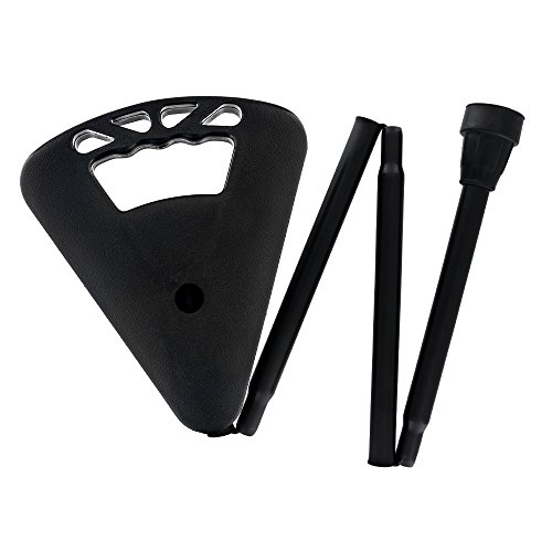 Flipstick Straight Folding Seat Cane Black w/ Black Bag - Non-Adjustable - Thumbnail 5