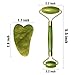 Jade Roller and Gua Sha Massage Tool for Face Neck Body , Natural Jade Stone Set for Slimming and Firming Skin ,Facial Roller for Rejuvenate Skin and Reduce Wrinkles Aging