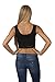 Womens Sleeveless Crop Top with Lace Trim