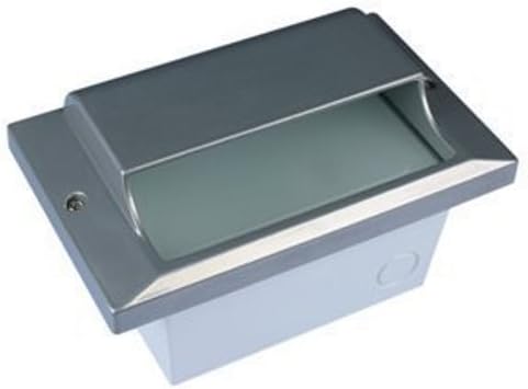 LST-S-WH-AL LED Step Star Scoop Cover 5W 120V 3100K Dimmable Wall or Ceiling Mount Recessed Light, Aluminum Finish with Frosted Lens