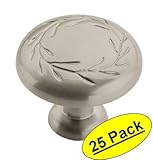 Amerock BP1581-WN Inspirations Leaf Weathered Nickel Cabinet Hardware Knob - 1-1/4