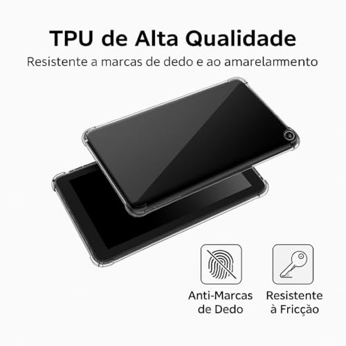 Capa Para Kindle 11ª Geração 6” (Modelos 2022 e 2024 – C2V2L3 e RS23CV) – TPU Flexível – Cantos Reforçados – Ultrafina, Leve e Antichoque – Transparente