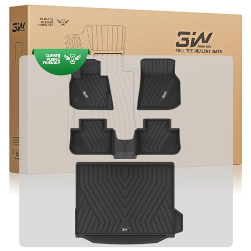 3W BMW X3 G01 2018-2024 / iX3 G08 2021-2025 Thorex™ Car Mats Set of 4 and Tailored Boot Mat Easy Clean Heavy Duty Car Mats and Non-Slip Boot Mat