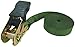 WINGONEER Endless Loop Ratchet Tie-Down Standard Duty Ratchet Endless No Hooks/Lashing, 1,700 lbs.196inch - Army green