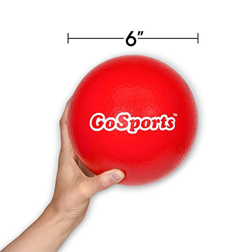 GoSports 6 Inch Soft Skin Foam Playground Dodgeballs - 6 Pack Set for Kids - Multicolor