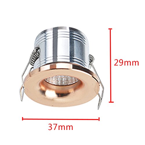 Elitlife 5Pack COB Mini Closet Lights with the 3W light bulb Rose gold Cabinet Light ceiling light fixtures For wine cabinet/cabinet/Closets/showcase /ceiling lighting (Warm White)
