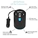 SHARKK 5 Port USB High Speed Car Charger Cupholder Universal 5 Port High Capacity Smartport USB Outlet With Retractable Power Plug. Perfect Travel Plug