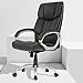 Office Chair Desk Chair Computer Chair Ergonomic PU Leather High Back Executive Chair with Lumbar Support Headrest Armrest Swivel Task Chair for Adults