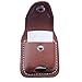 Handmade Fliptop Leather Lighter Pouch Holder Case with Pocket Belt Loop (Brown)