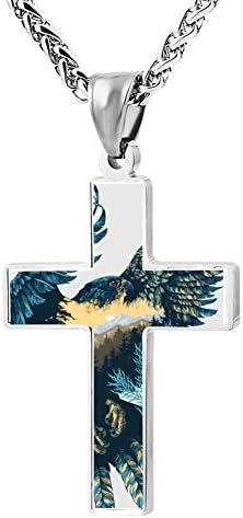 FollowC Cross Pendant Tit Bird Jewelry Zinc Alloy Chain Necklace for Men Women, 24 Inches