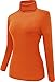 Women's Halloween High Neck Velma Sweaters Long Sleeve Slim Fit Casual Warm Orange Costume L