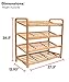 BIRDROCK HOME 4 Tier Bamboo Shoe Rack - Home Storage Wood Organization - Natural Durable Environmentally Friendly Organizer - Closet Cabinet Shelves Shelf - Fits 9-12 Shoes
