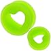 Pair 2g (6mm) to 15/16 (24mm) Heart silicone flesh tunnels ear plugs MoDTanOiz