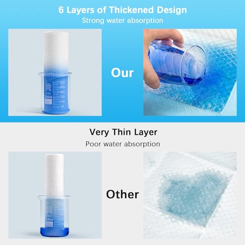 Pack of 100 Dog Pads, 33 x 45 cm Disposable Hygienic Pet Mats, Training and Training Wipes, Absorbent, Leak Resistant, Breathable