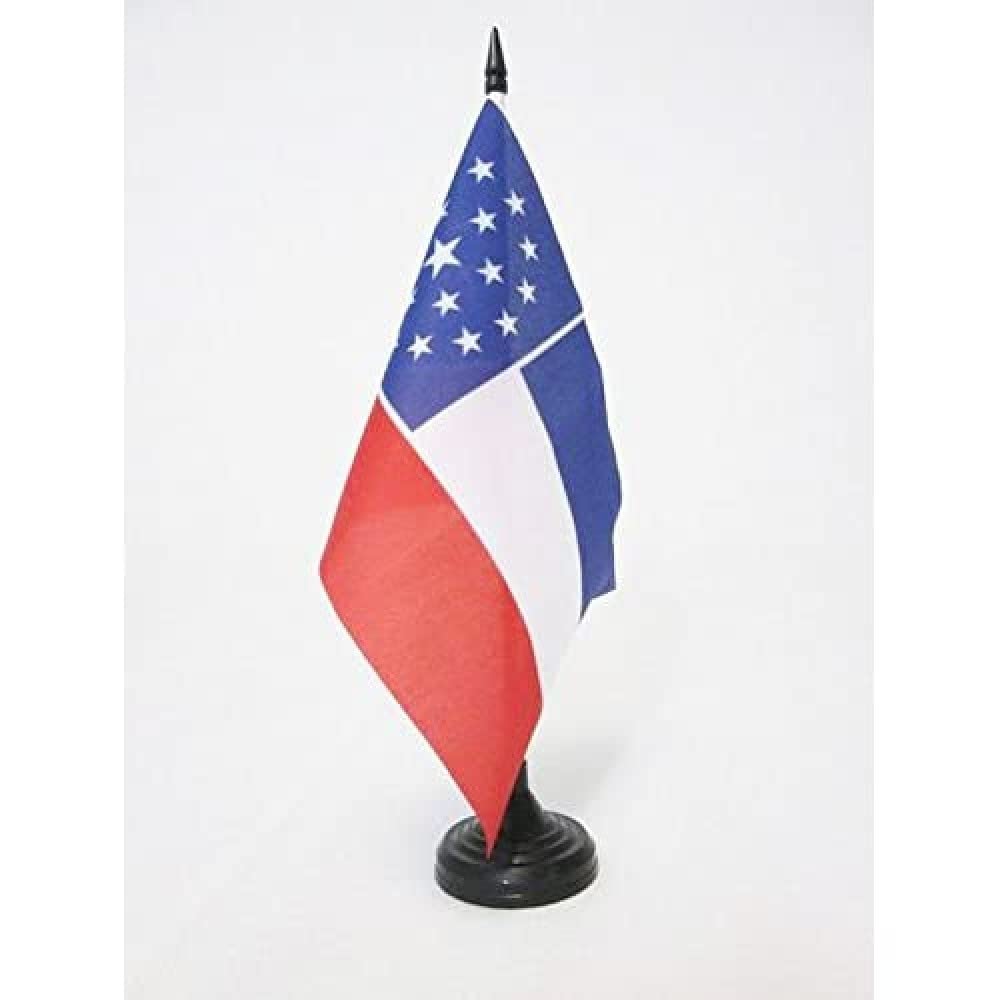 AZ FLAG Mississippi alternative Table Flag 5'' x 8'' - 2010 proposed mississippi Office Decoration 100% Polyester 21 x 14 cm - Mini Desk Flag with Pole and Black Plastic Base