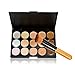 15 Colors Makeup Concealer Foundation Cream Cosmetic Palette Set Tools With Brush