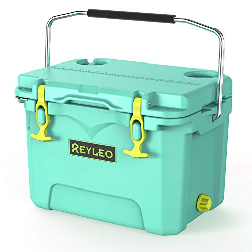 REYLEO Camping Cooler, 21 Quart 3Day Ice Retention, Portable