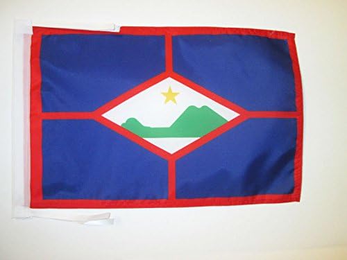 AZ FLAG, Sint Eustatius Flag, 18'' x 12'', 100% Polyester Statia Small Banner with Two Cords, Fade Resistant, Vivid Colors