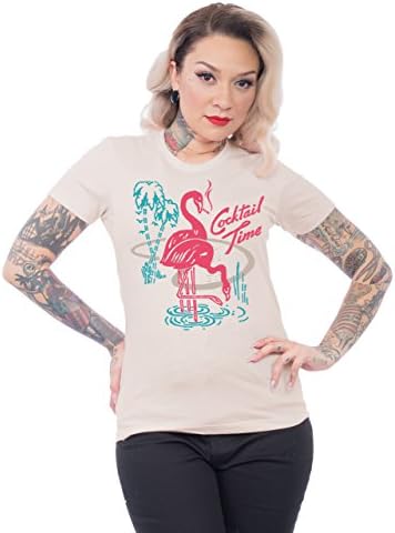 Steady Cocktail Time Women's Tee XL in Ivory