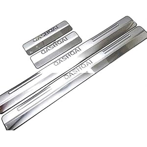 4Pcs Door Sill Kick Plates Voor Ni-ssan Qashqai J10 2010 2011 2012 2013 2014, Auto Roestvrijstalen Antislip Scuff…