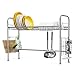 NEX 304 Stainless Steel Dish Rack Over the Sink Dish Drying Rack with Cutting Board Holder, Utensil Holder, Hooks