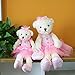 WEWILL Ballerina Teddy Bear Stuffed Animal Cute Soft Toy Plush Creative Doll 15-Inch (Pink)