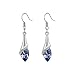 Aokdis (TM) Hot Womens Lady Crystal Marquise Cut Teardrop Wedding Earrings Gift (purple)
