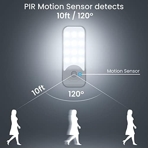 Candeeiro noturno recarregável com sensor de movimento (2 PCs com 24 LEDs), luzes com 3 modos, luz quente para roupeiro, armário, corredor, escada, cave, cozinha, garagem