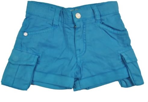 Coogi Little Girls Cargo Shorts With Logo Print Design (6, Aqua Turquoise)