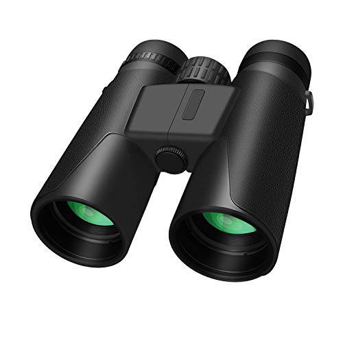 Whew 10x42 Roof Prism Binoculars for Adults,Low Light Night Visio Compact HD Binoculars for Bird Watching Travel Stargazing Hunting Concerts Sports, BAK4 Prism FMC Lens with Strap Carrying Bag