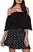 Relipop Women's Off Shoulder Tops Short Sleeve Shirt Strapless Blouses