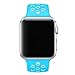 Yearscase 38MM Soft Silicone Sport Replacement Band with Ventilation Holes for Apple Watch Nike+ and Apple Watch Series 1 2, M/L Size ( Blue Orbit/Gamma Blue )