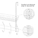 NEX Over The Door Coat Hook Organizer Bathroom Towel Hanging Rack, White(D012A)