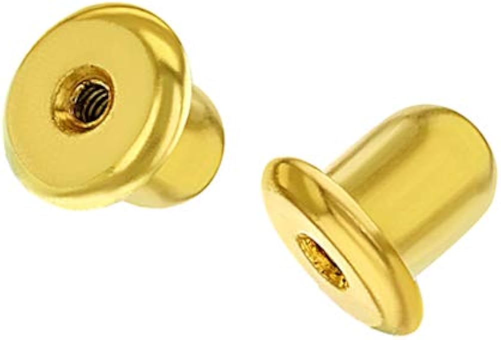 Replacement Pair (2) 18k Gold Plated Earring Screw Backs Fits In Season