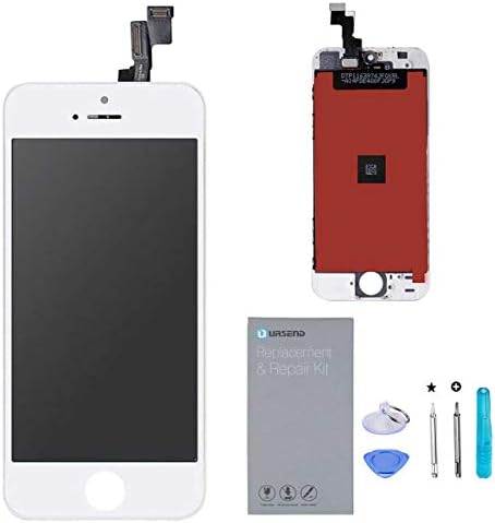 URSEND LCD Touch Screen Replacement Display Digitizer Assembly for iPhone 5S White with Free Repair Tools