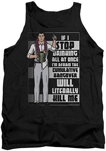 Archer Animated Spy Comedy Series Cumulative Hangover Quote Adult Tank Top Shirt