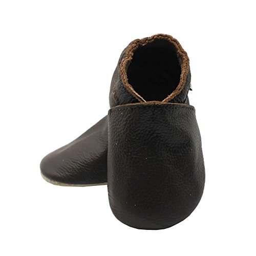 Sayoyo Baby Soft Sole Prewalkers Baby Toddler Shoes Infant Slippers (0-6 Months, Brown)