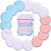TecUnite Bamboo 15 Pack Makeup Soft Remover Pads with 1 Laundry Bag, Makeup Remover Cloth, Chemical Free Cleansing Towel Wipes Face, Facial Clean Skin Care Wash Cloth Pads (Pink, Sky Blue, White)
