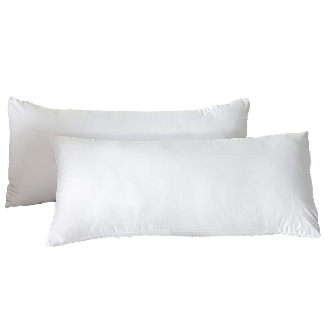 Good Nite Cushion Cover, 100% Microfibre Cushion Cover, Double Pack, Pillowcase, Super Soft Pillowcase, Set of 2 Cushion Covers (40 x 80 cm) (White)