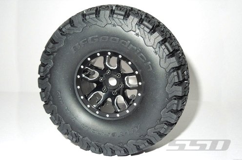 SSD RC 1.9' Double Time Wheels (Black) (2)