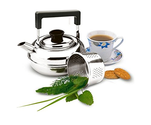 Chaleira Inox 1 L Coador de Chá Zanella - 5003-B