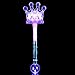 Fun Central - LED Light Up Crown Wand Toy for Kids with Crystal Ball Handle | Princess Party Favors for Girls, Halloween Party Supplies, Royal Queen Costume Accessory.