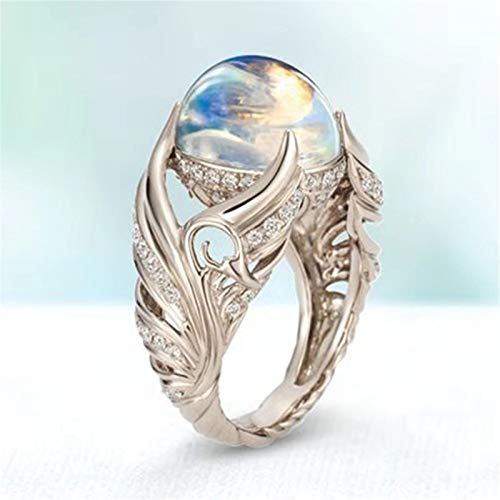 bestheart Rings,Swan Hollow Art Carved Jewelry Ring,Womens Promise Engagement Birthday Mother’s Day Jewelry Gifts for Mom Women Her (Sliver 7, 7)