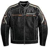 FAMFALCON Men’s Harley-D Biker Leather Jacket | Motorcycle Leather Jacket for Men