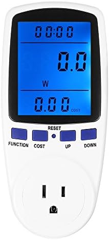 Newforshop Electricity Usage Monitor Power Meter Plug Home Energy Watt Volt Amps KWH Consumption Analyzer with Digital LCD Display Overload Protection (Blue)
