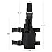 AIRSOFTPEAK Tactical Leg Holster Universal Pistol Drop Leg Gun Holster Adjustable Hunting Thigh Holster Left Handed Mag Pouch, Black