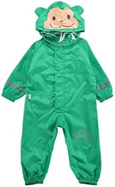 Raincoats GAODUZI Children's Siamese Spring And Summer Models Cartoon Three-dimensional Shape Of Male And Female Children Baby Breathable Poncho (Color : Green-l)